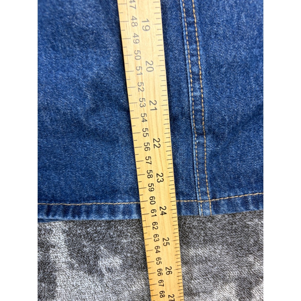 Carriage Court Denim Skirt Womens 10 Blue Midi Pleated High Waist Vintage - Picture 3 of 7